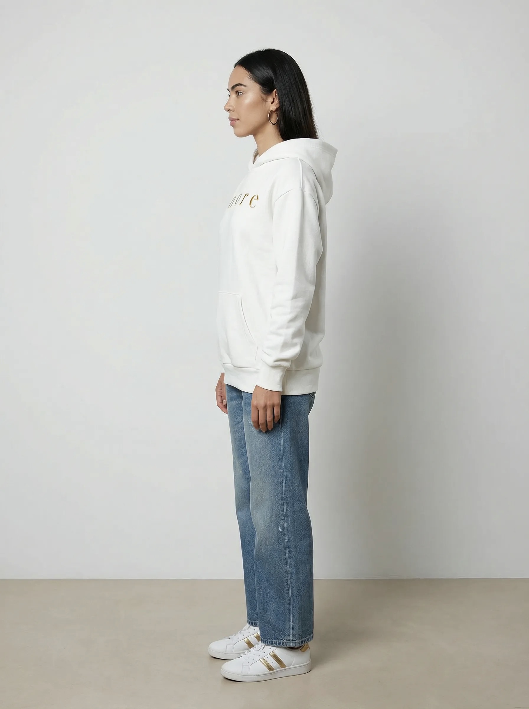 Women's Ivory Hoodie — Profile